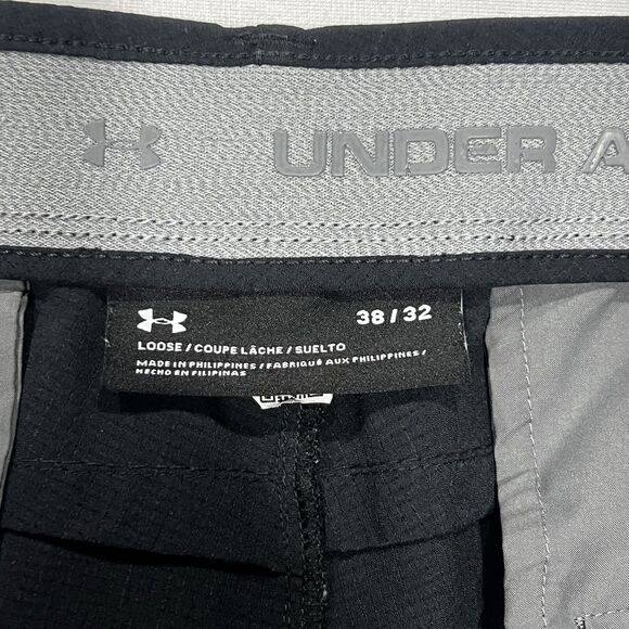 Under Armour Mens Black Performance Casual Golf Stretch Pants Sz 38X32 (36X30) - Picture 8 of 12